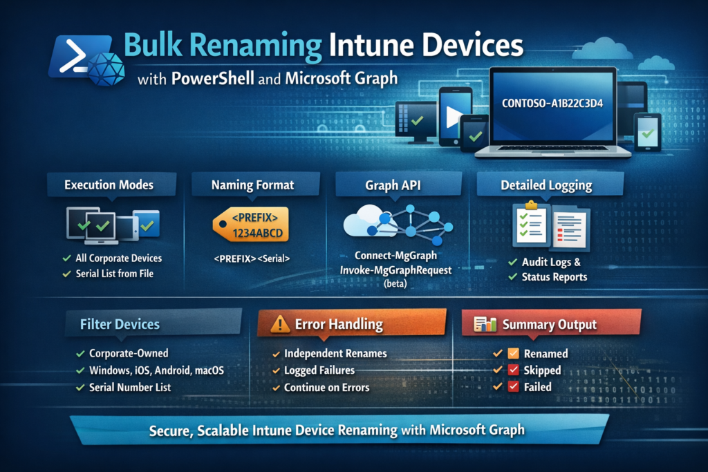 Easy way to bulk rename Intune Devices with PowerShell