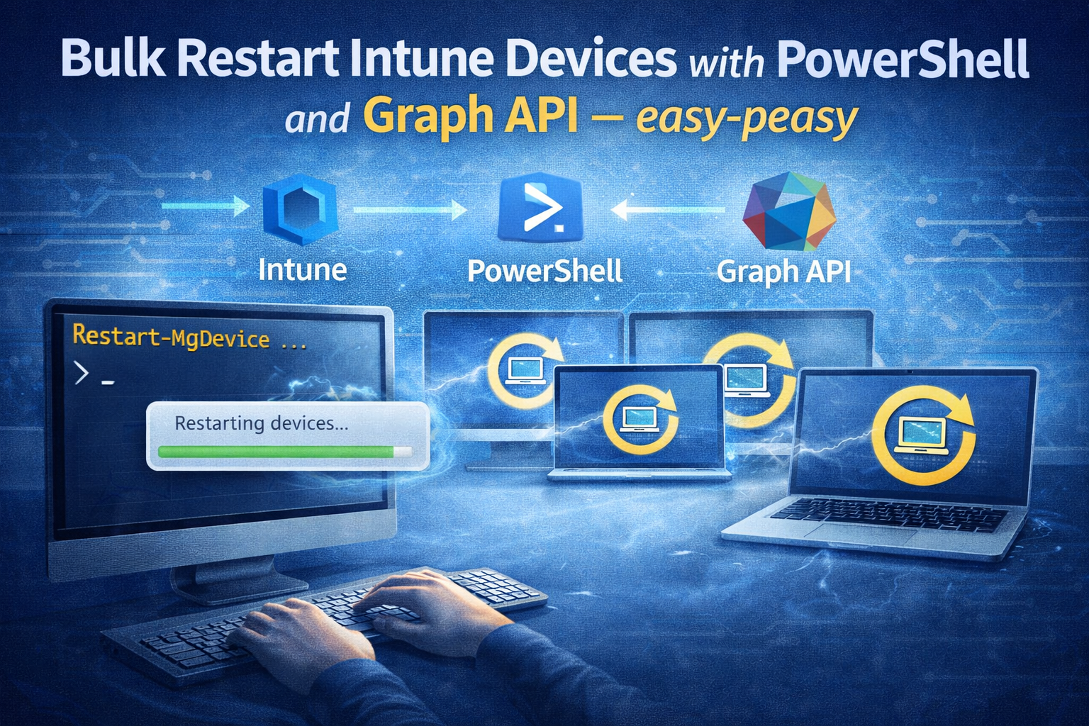 Bulk Restart Intune Devices with PowerShell and Graph API - easy -peasy
