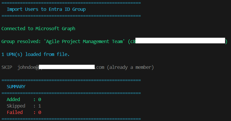 PowerShell Graph API bulk user import