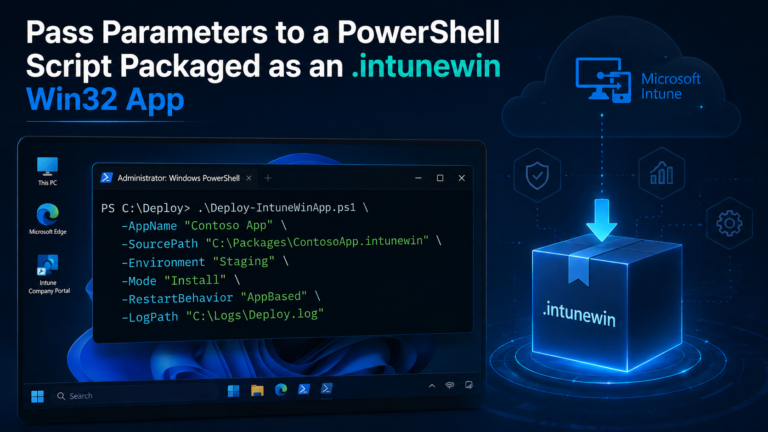 Pass Parameters to a PowerShell Script Packaged as an .intunewin Win32 App