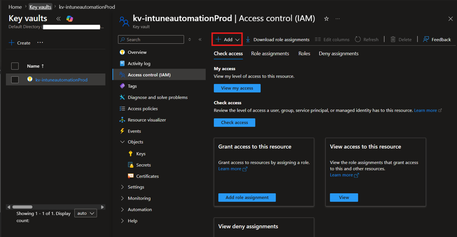 Key Vault IAM - Permissions