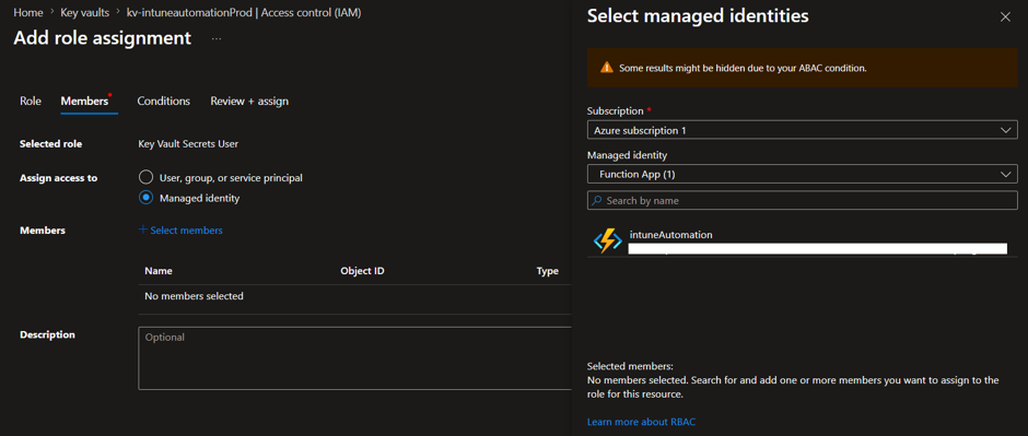 Azure Function Managed Identity