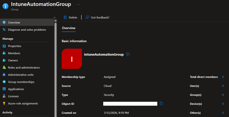 Static Group Check Before Automation