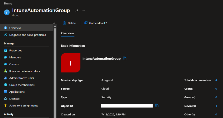 Static Group Automatically Populated